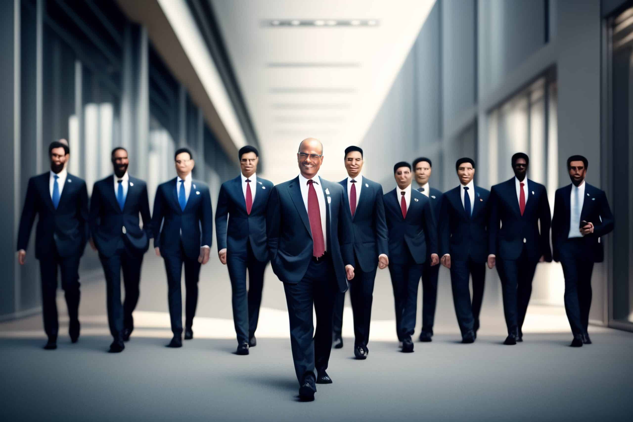 Groupe d'hommes en costume