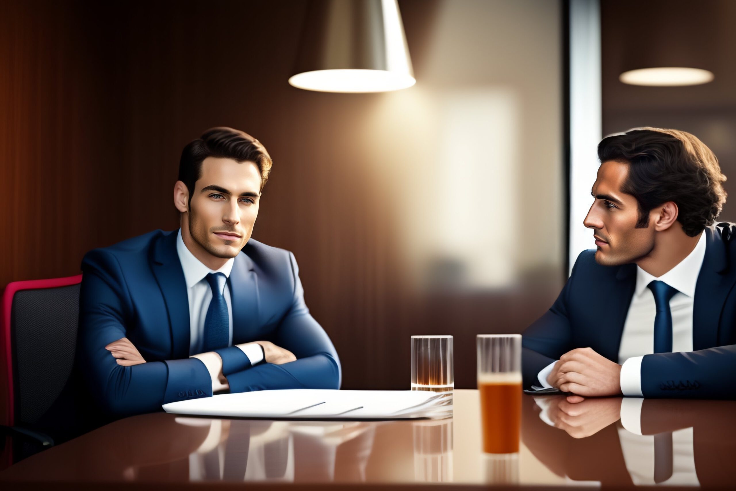 deux collègues devant un verre