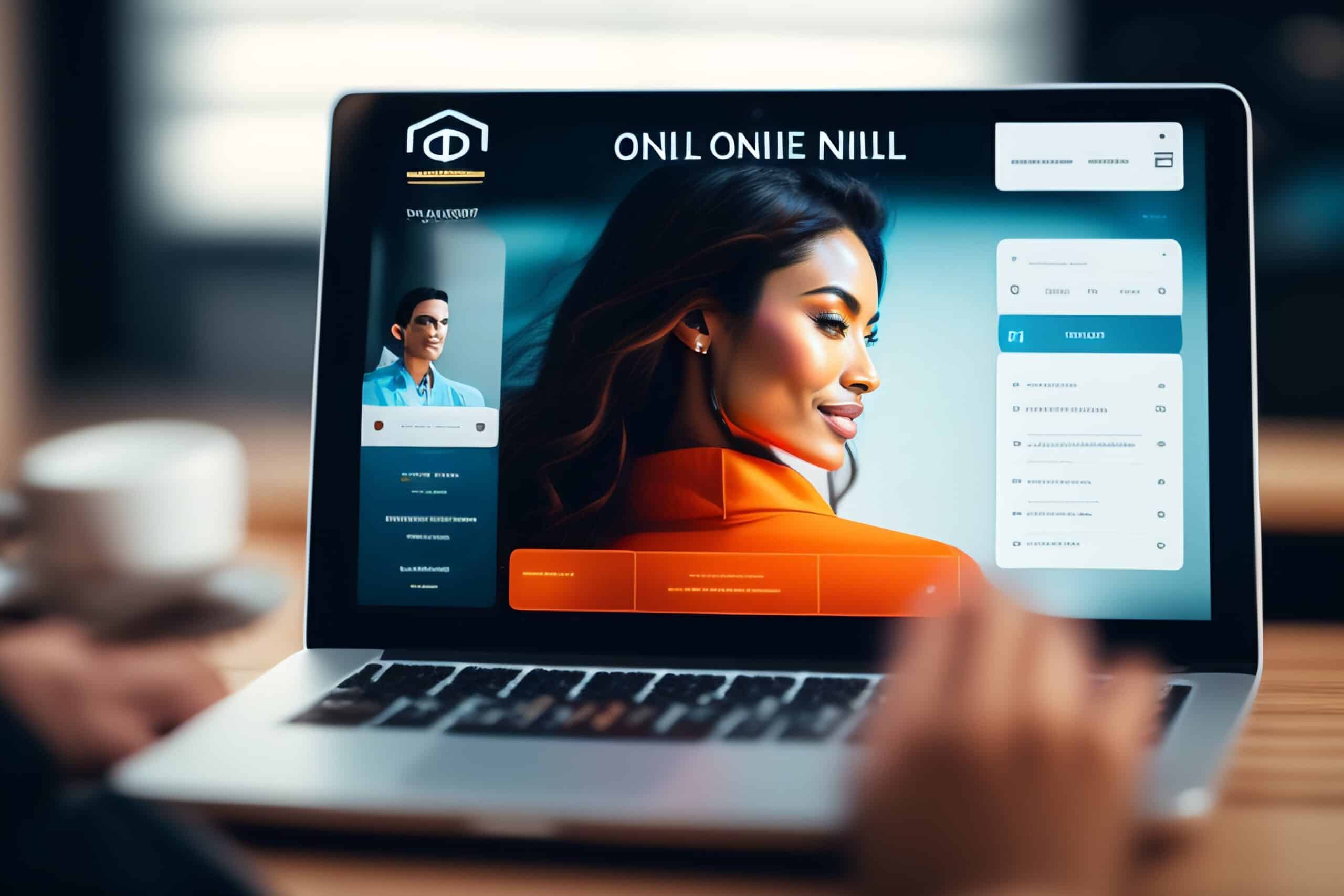 ordinateur ouvert sur un profil